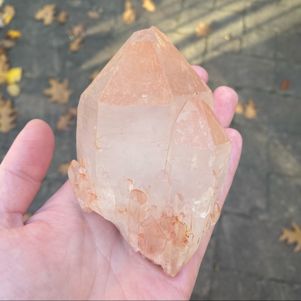 BEAUTIFUL Pink Lemurian Quartz Point Crystal Gemstone - Picture 1 of 5